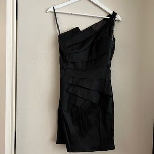 Jessica McClintock One Shoulder Mini Dress